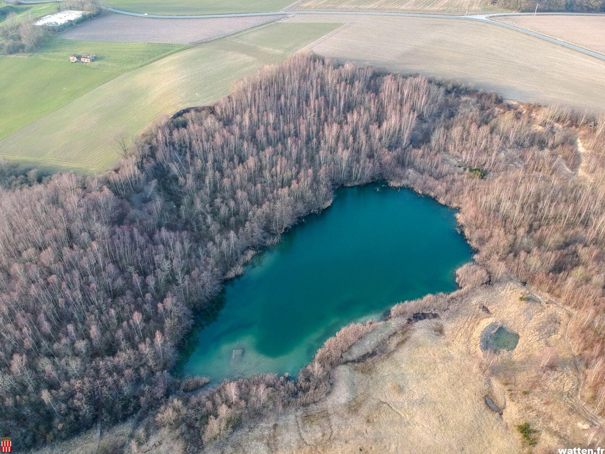 L’abbaye et le Lac Bleu de Watten vus par David Cudeville