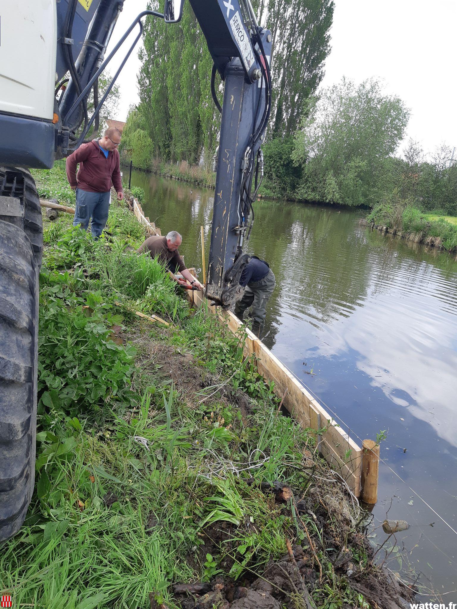 Travaux de fascinage des berges