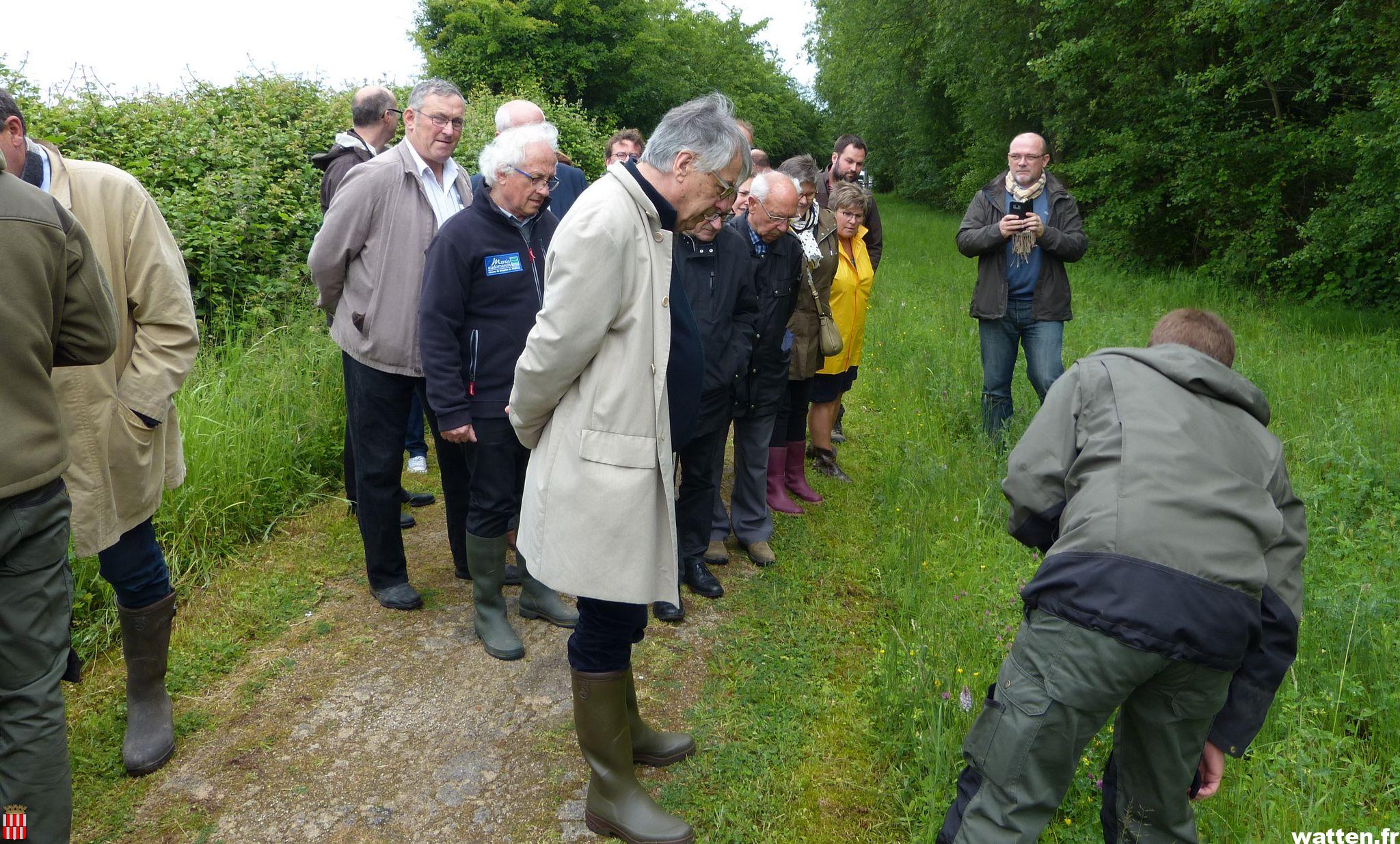 Visite de Jean-René Lecerf, président du Département du Nord, au Lac Bleu