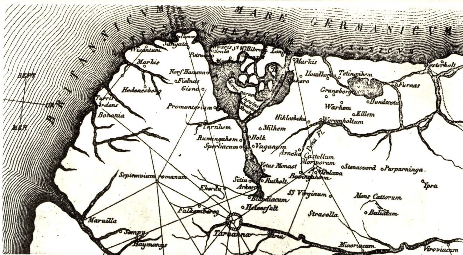 Flandre carte du 7ème siècle AGUR (1984)