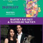 2024-07-20 Bastien Baumet et Mathilde Nguyen Festival Musique en Eglise Watten affiche
