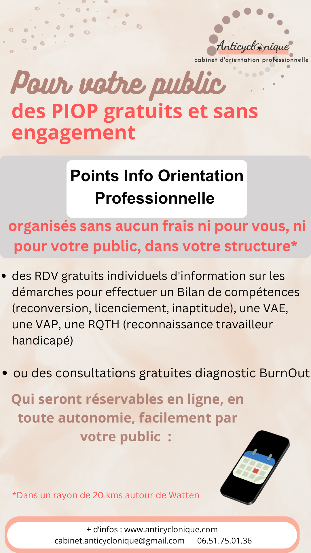 Réservez votre Point Info Orientation Professionnelle (gratuit et sans engagement)