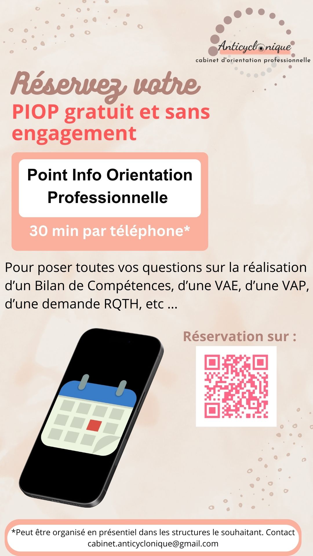 Réservez votre Point Info Orientation Professionnelle (gratuit et sans engagement)