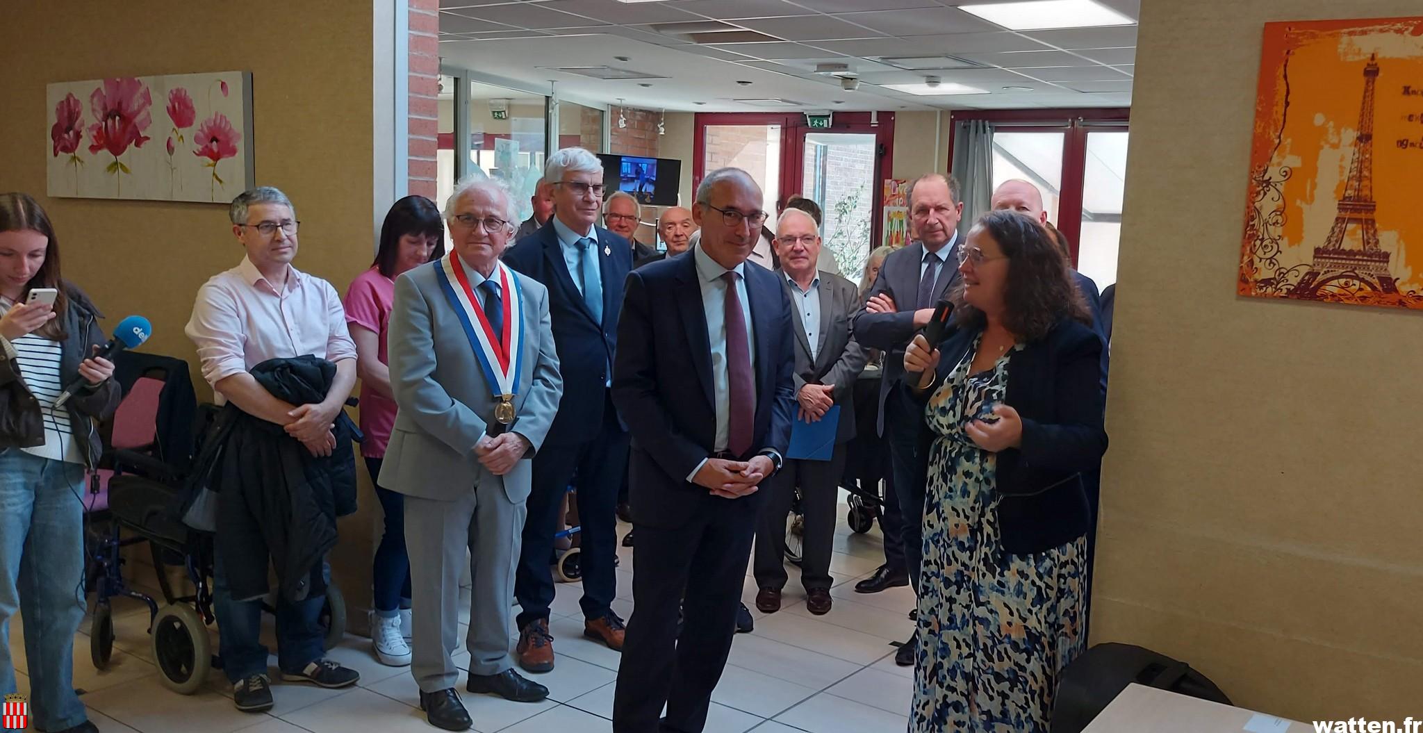 Le ministre Paul Christophe en visite à Watten