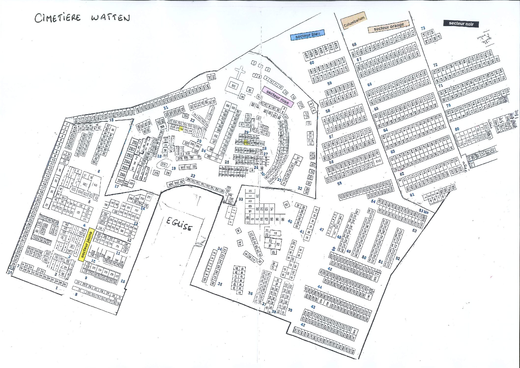 plan cimetière