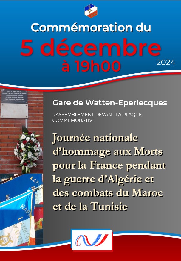 Cérémonie Aux Morts pour la France, lors de la guerre d’Algérie et les combats en Tunisie et au Maroc