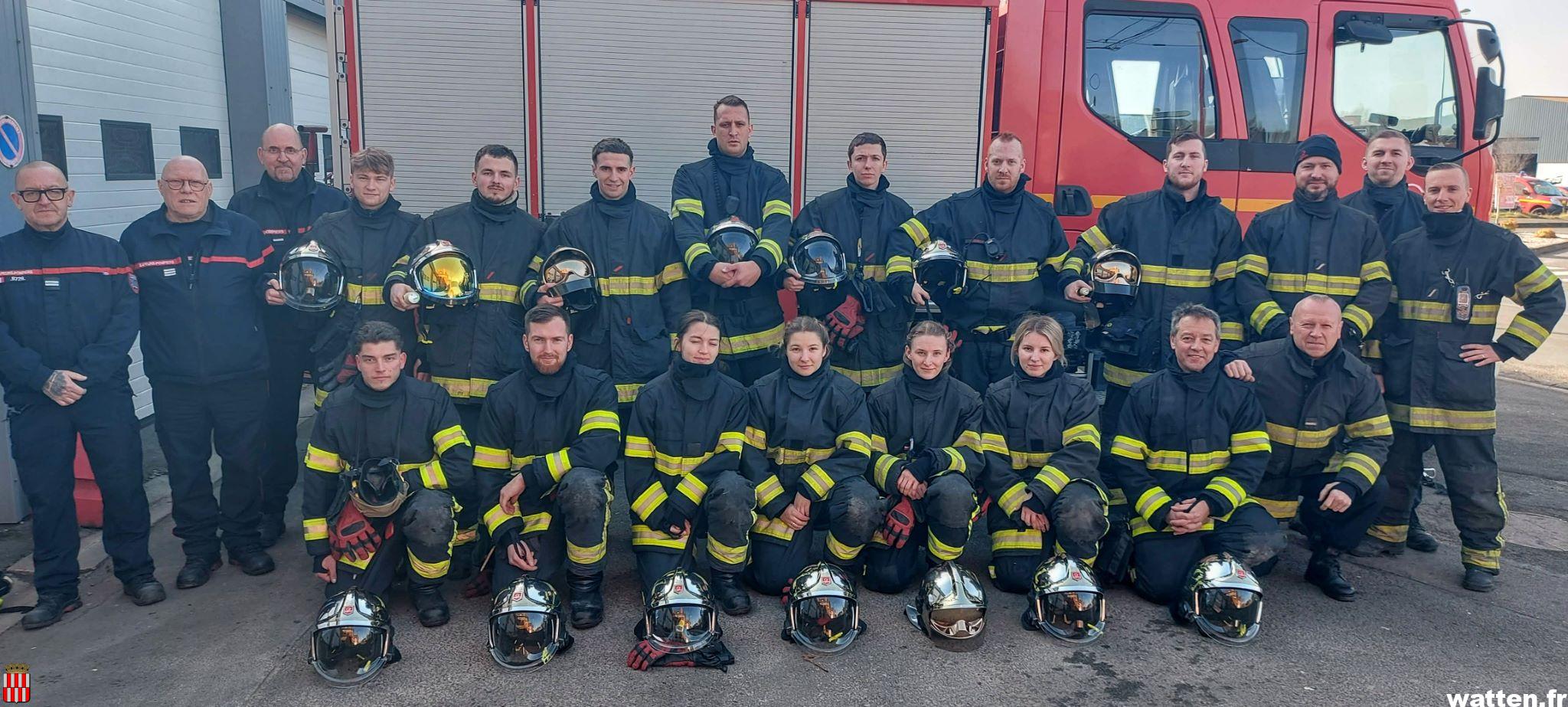 Les pompiers en formation